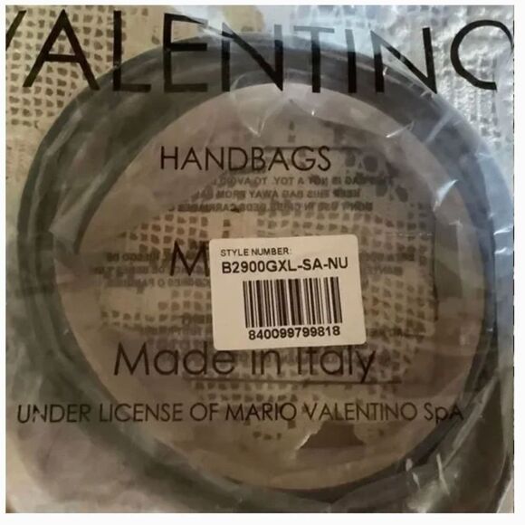 NWT VALENTINO AUTHENTIC MARIO VALENTINO GIUSY MONOGRAM LEATHER BLACK BELT​​ - Picture 3 of 4